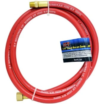6-5331 Leader Air Hose With Swivel Fitting - 1/4" X 60"