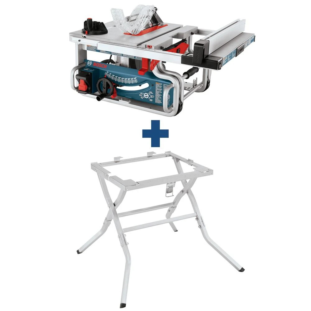 15 Amp 10 Inch Corded Bench Table Saw With Carbide Blade And Folding Stand