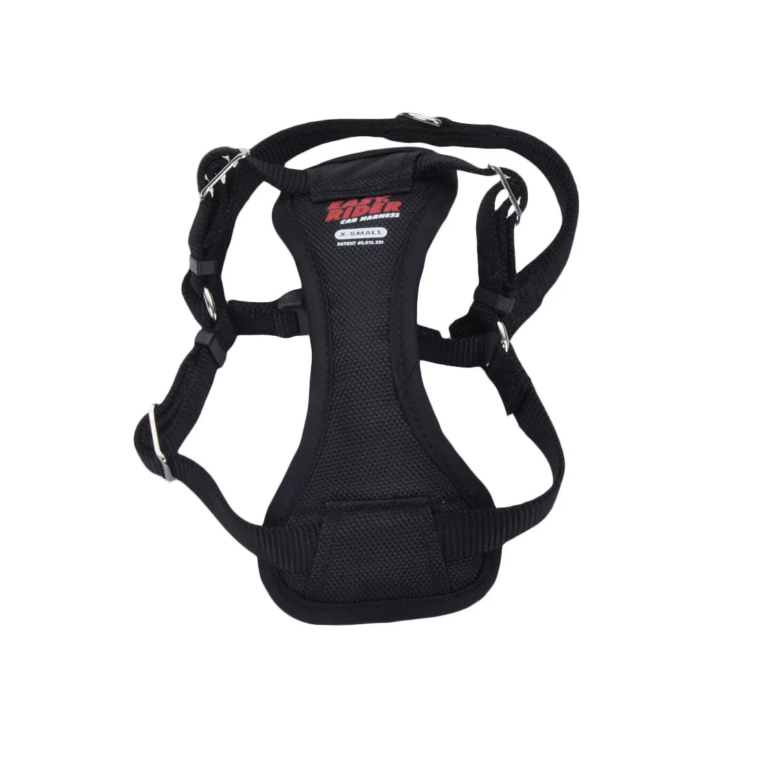Dog Car Harness, Black, Small - Fits 16"-24" Girth, Padded Chest Strap