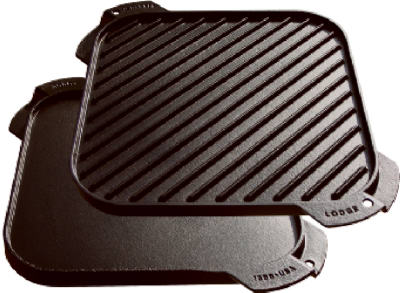 Seasoned Cast Iron Reversible Griddle, 10.5 Inch Diameter