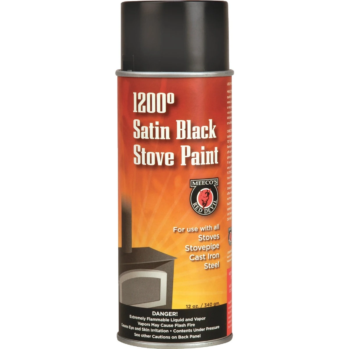 STOVE PAINT 1200F BLACK