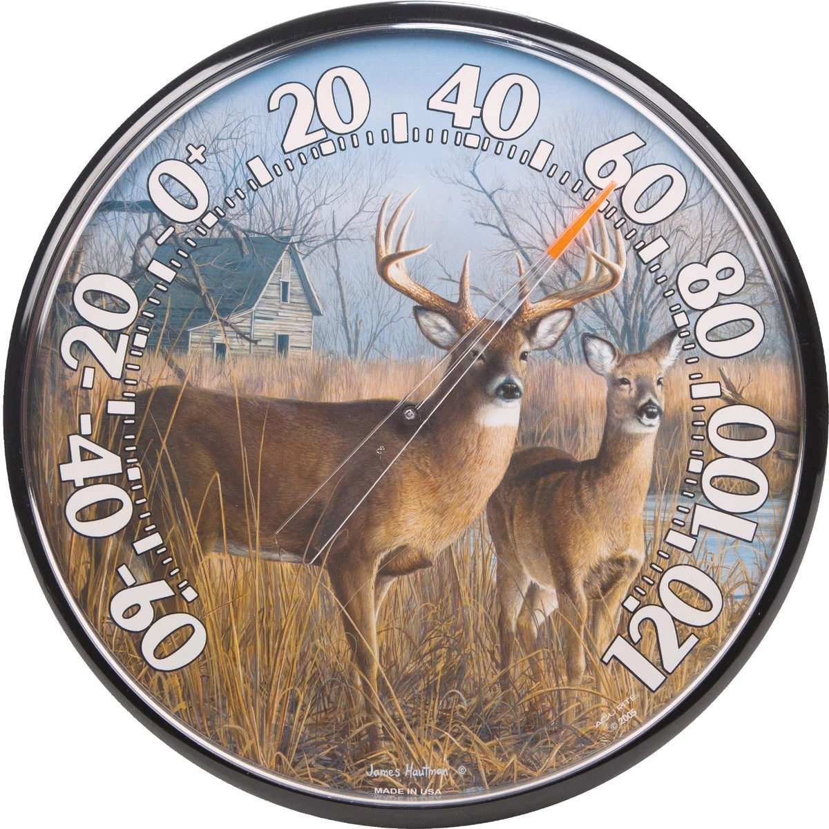 THERMOMETER DEER 12-1/2IN