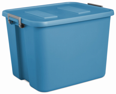 20-gallon Blue Latch Storage Tote - Durable And Versatile Container