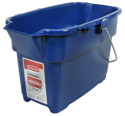 Roughneck Rectangular Bucket, Royal Blue, 14-quart Heavy Duty