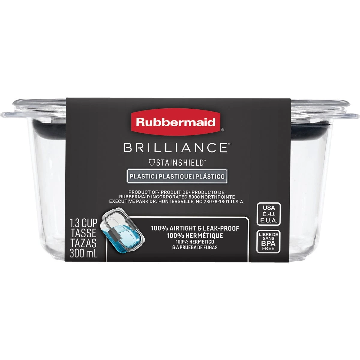 Brilliance 1.3 Cup Clear Rectangle Food Storage Container
