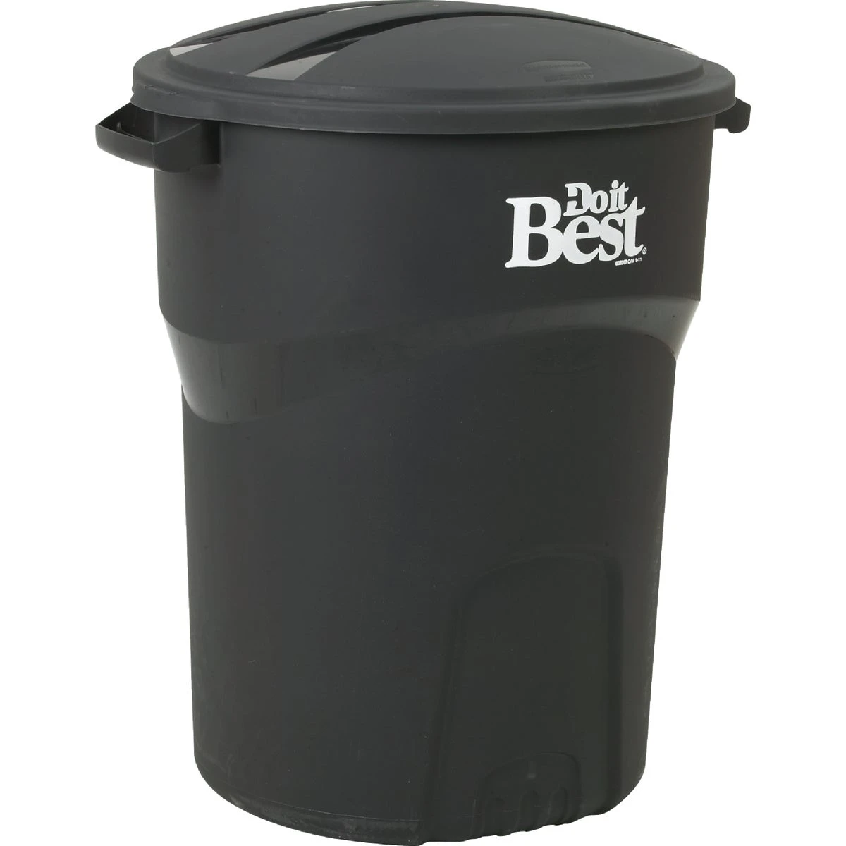 Roughneck 32 Gallon Black Trash Can With Lid - Heavy-duty Resin Construction