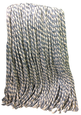 4 Ply Natural Yarn Cotton Mop Head Cut End with Blue and White Ribbon Green Seal Certified 12 Ounce