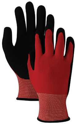 Comfort Flex Gardening Gloves, Red & Black, Medium/large, Model T1000tml
