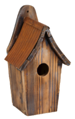 Rustic Bluebird Bird House With Metal Roof - Model 24233