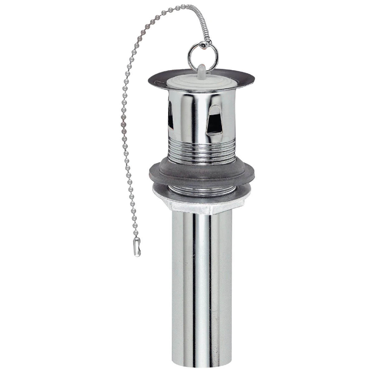 1-1/4 In. X 8 In. Chrome-plated Brass P.o. Plug Bathroom Sink Drain With Overflow