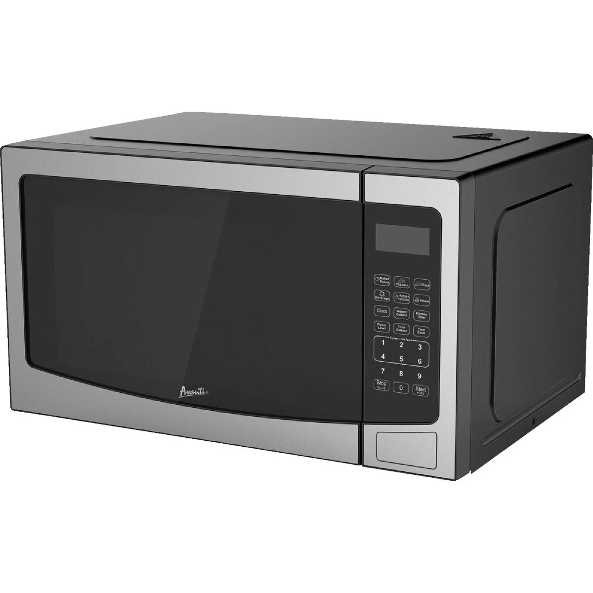 1.1 Cubic Feet 1000 Watt Black Stainless Steel Countertop Microwave Oven
