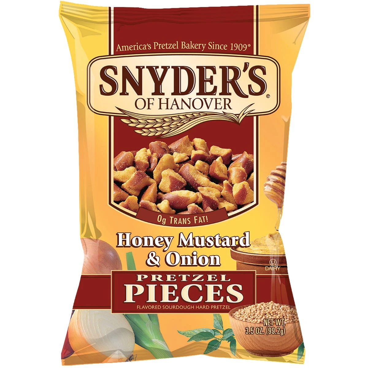 3.5 Oz. Honey Mustard & Onion Pretzel Pieces - Savory Snack