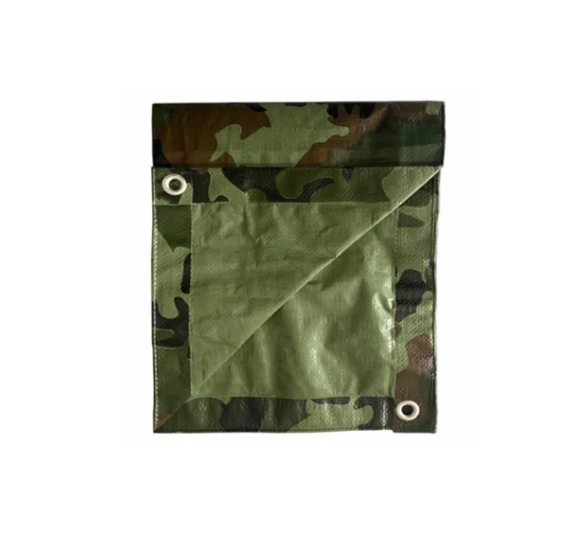 Camouflage Storage Tarp Cover, 6' X 8', Medium Duty, Uv Stabilized