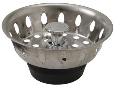 Chrome Basket Sink Strainer Model 585-497 For Kitchen And Bathroom Sinks