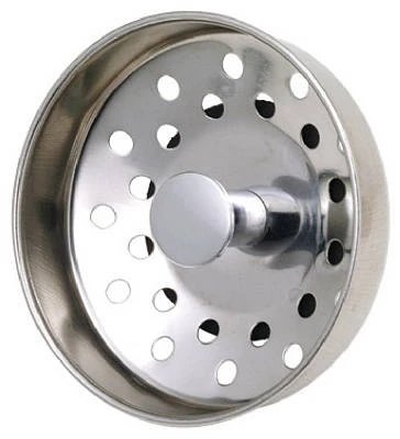 Chrome Finish Basket Strainer with Post for Sink Drain Assembly