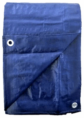 Blue Polyethylene Storage Tarp Cover, 20' X 30', Medium Duty