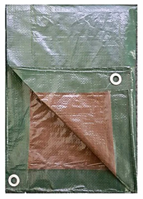 10' X 12' Green/brown Polyethylene Storage Tarp Cover, Medium Duty