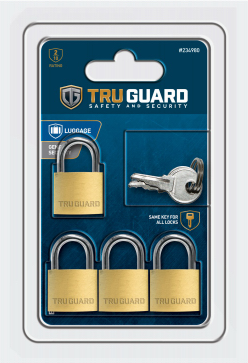 Keyed-Alike 4-Pin Padlocks, Solid-Brass, 3/4-In., 4-Pk.