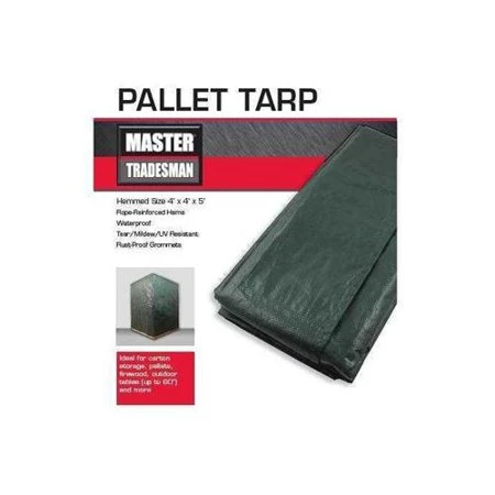 Green/brown Pallet Tarp Cover, 5' X 4' X 4', Medium Duty
