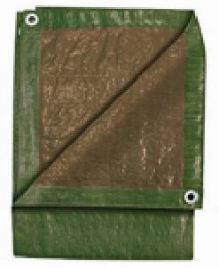 Wood Pile Tarp, Green/brown, 4' X 18' - Medium Duty, Tear Resistant