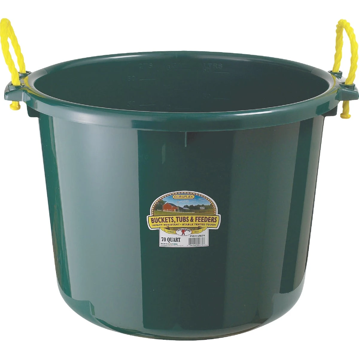 Muck Bucket Utility Tub 70 Quart Green Heavy-duty Plastic