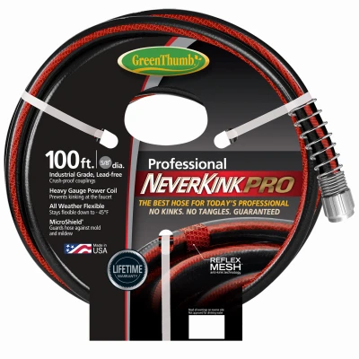 Neverkink Pro Commercial-duty Garden Hose, 5/8-inch X 100-feet, Green Thumb
