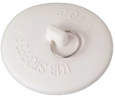 Rubber Tub Stopper With Metal Ring For 1-1/2" To 2" Drains