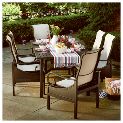 Palermo Aluminum Dining Set, 7-piece Outdoor Furniture Set