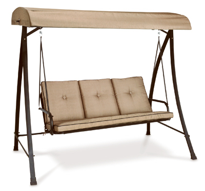 3-person Taupe Cushion Swing - Model 15s6042b