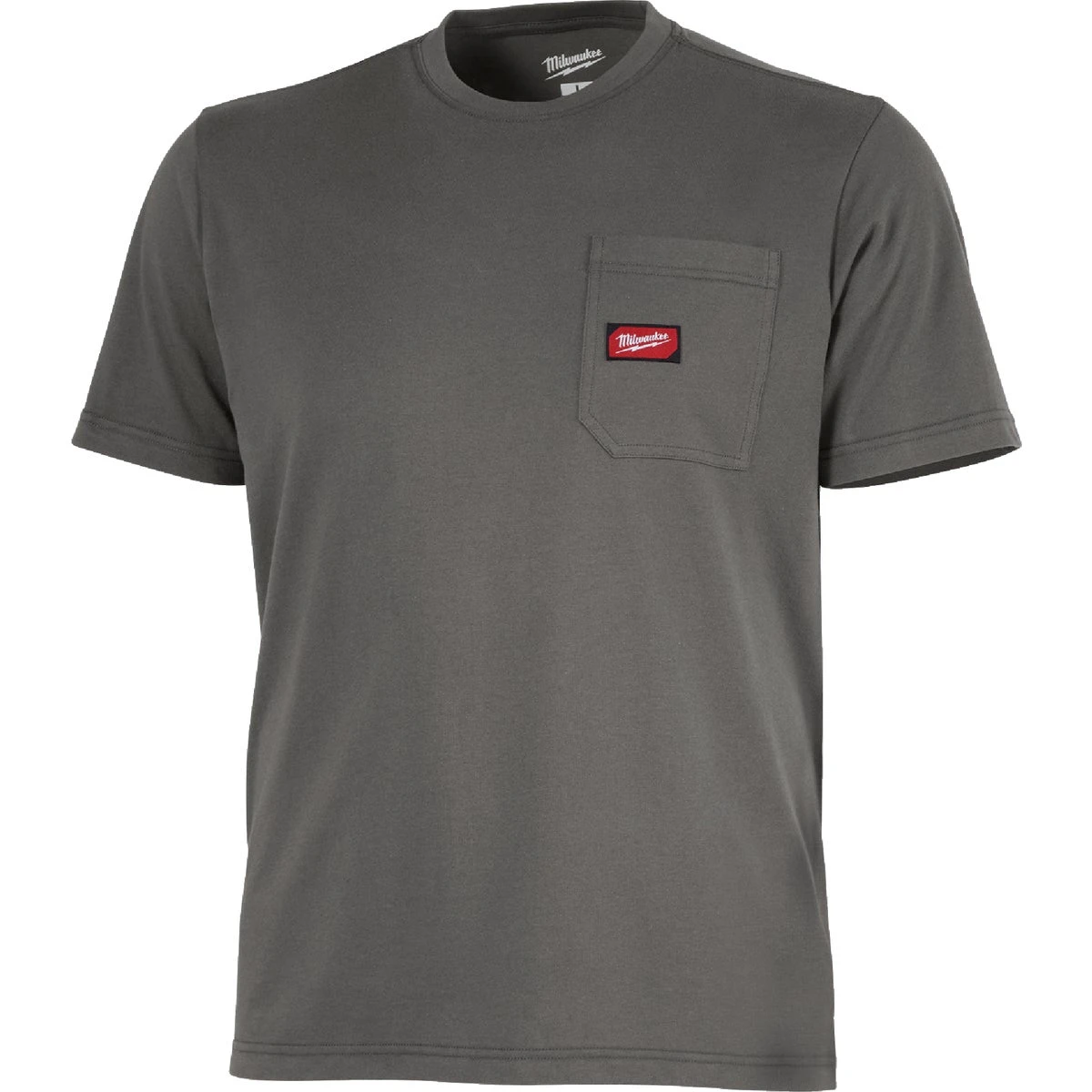 Xl Gray Short Sleeve Heavy-duty Pocket T-shirt For Unisex Comfort