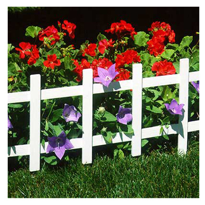 White Border Fence, 14 x 33-In. L, 4-Pk.