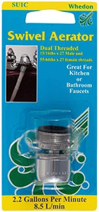 Faucet Aerator, Lead-free Brass, Dual Threads, 2.2 Gpm