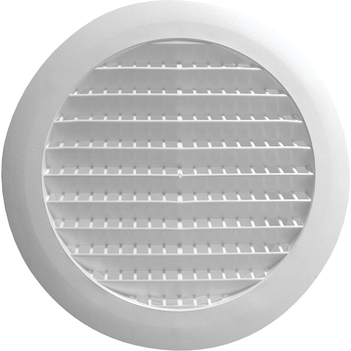6 Inch White Plastic Round Eave & Soffit Vent With Mesh Screen