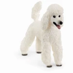 White Poodle Toy Animal Figure for Ages Three and Up