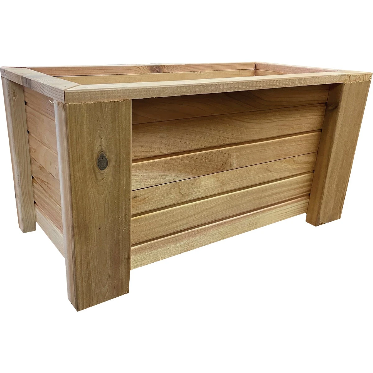 24 Inch Cedar Deck Box - Natural Finish, Durable Design