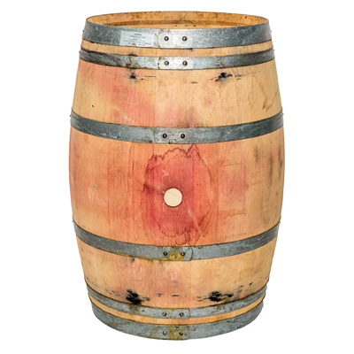 Wine Barrel Wood Planter, 59 Gallon Capacity, Model B120