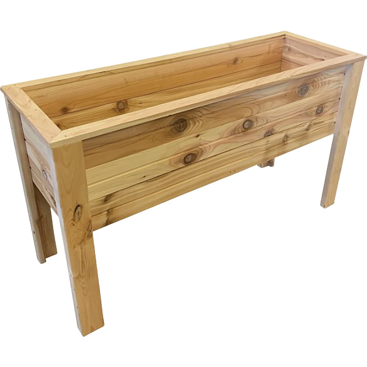 38 Inch Cedar Elevated Deck Box - Natural Finish