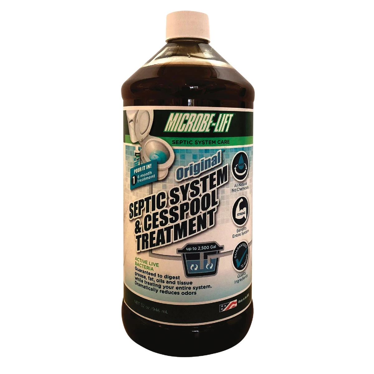 32 Oz. Cesspool & Septic Tank Treatment For 750-1000 Gallon Systems