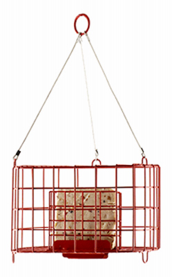 Suet Basket Bird Feeder With Pop-out Cage - Durable Steel Mesh Design