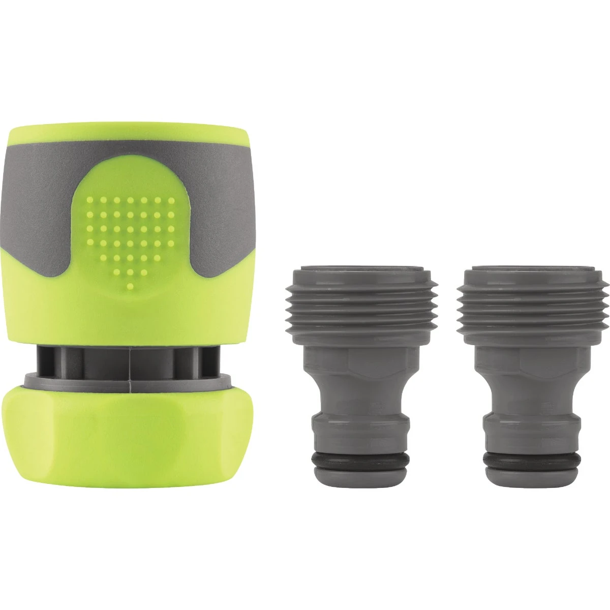 Standard Garden Hose Quick-connect Coupler & Plug Kit, Zillagreen (3-piece)