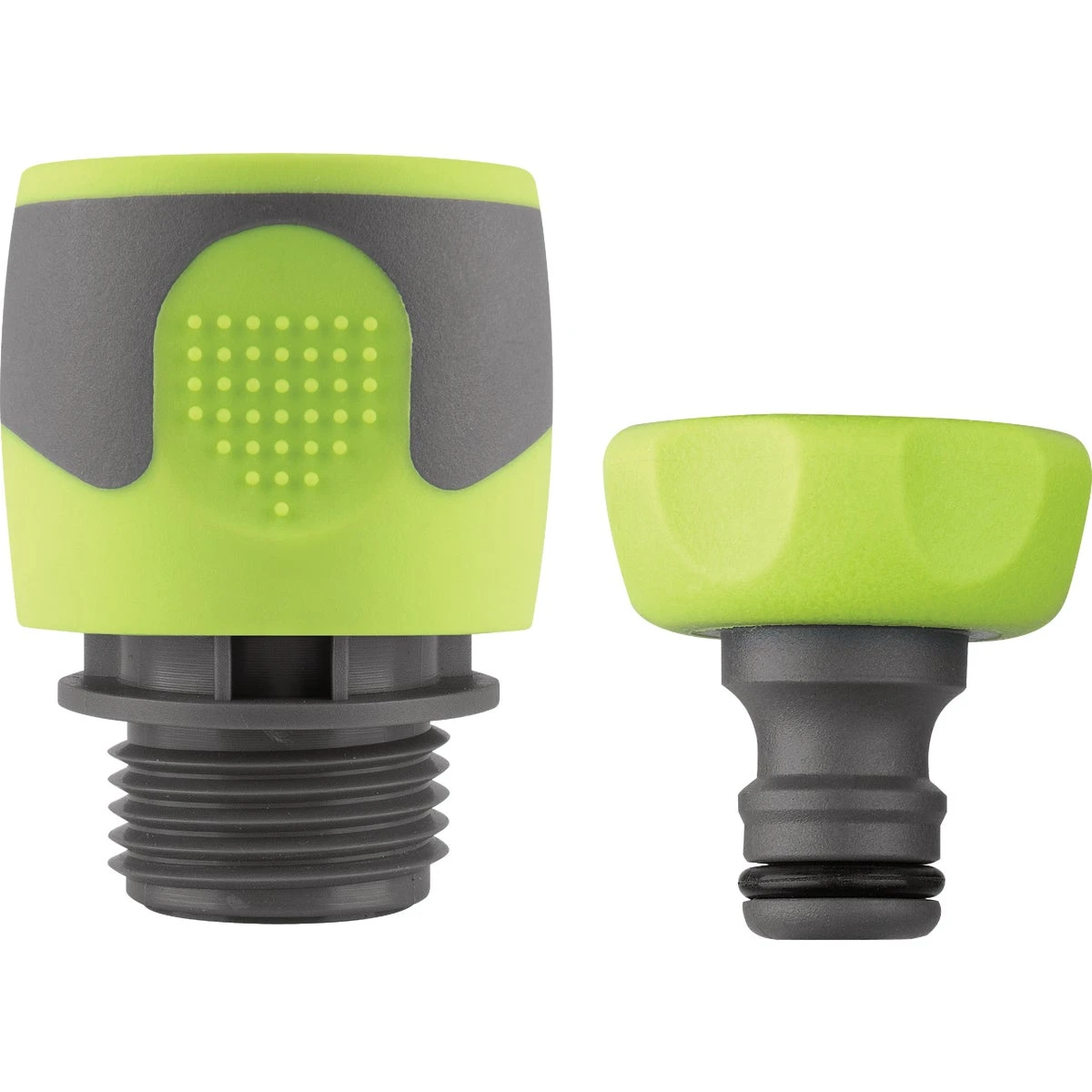 Standard Garden Hose Quick-connect Coupler & Plug Kit, Zillagreen (2-piece)