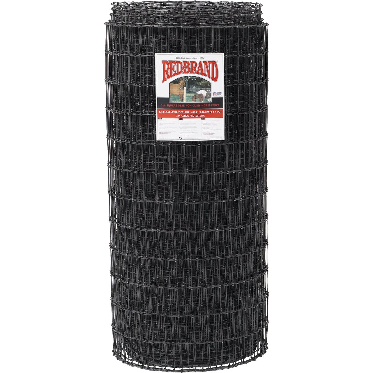 48" H X 100' L Black Painted Galvanized Steel Non-climb Horse Fence