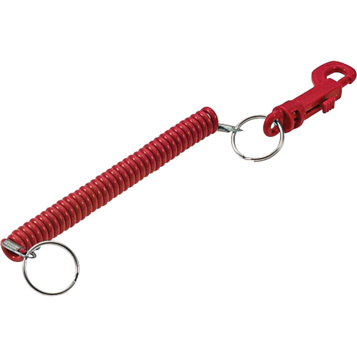 Tempered Steel 7/8 In. Designer Coil Key Chain - Assorted Colors