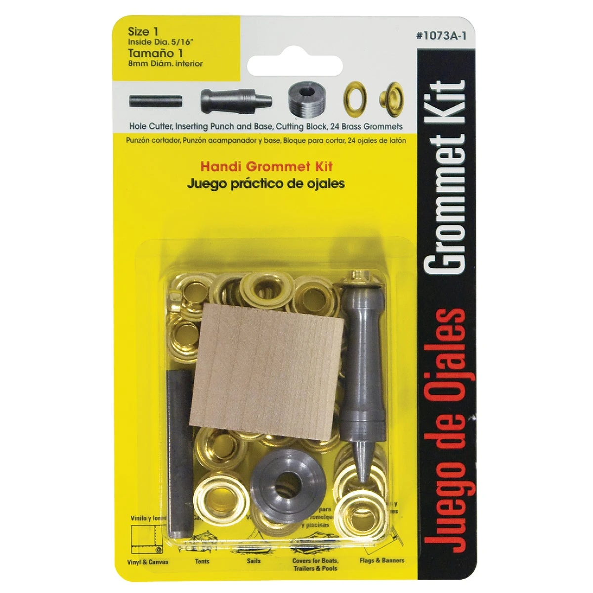 5/16 Inch Brass Grommet Kit With Tools And 24 Grommets