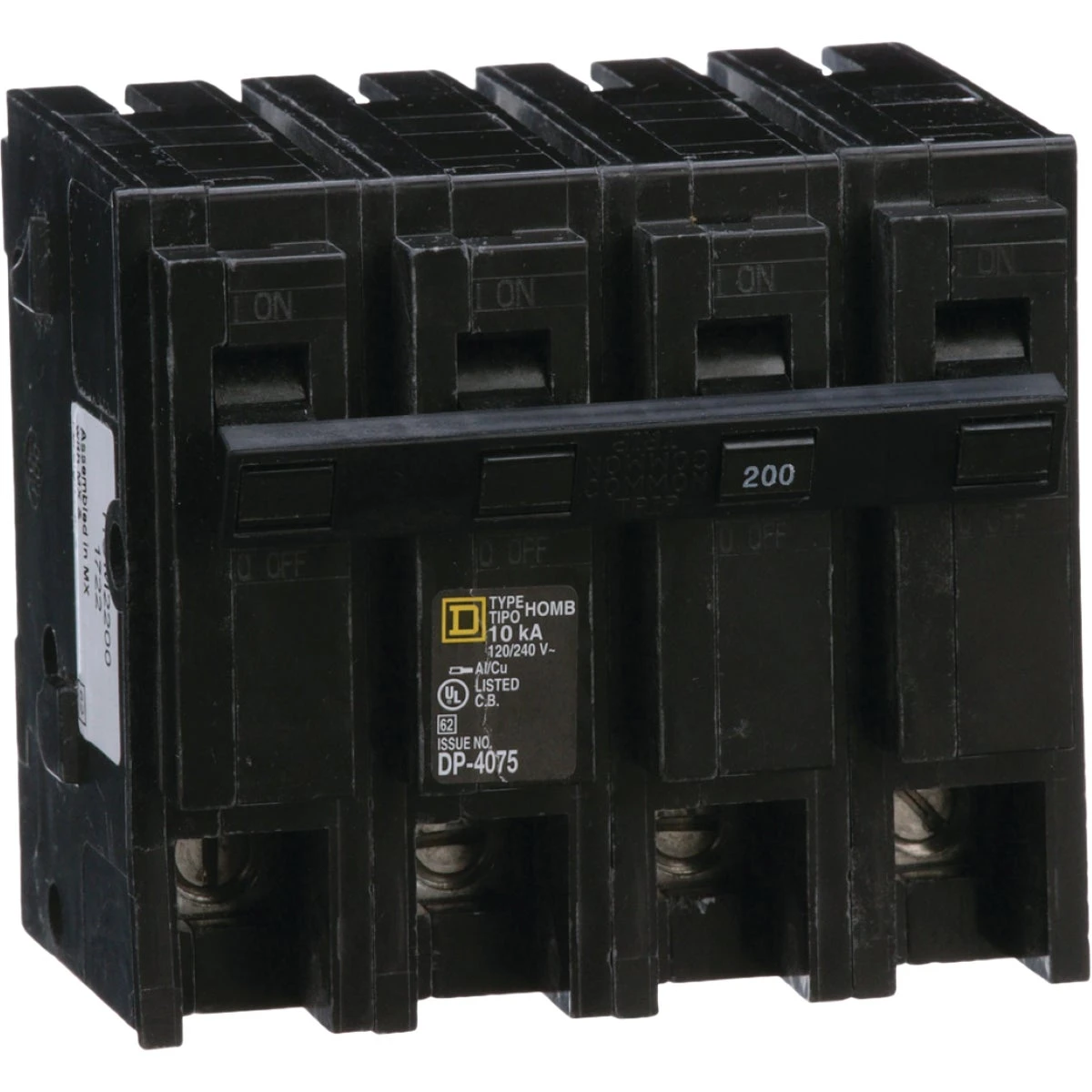 Homeline 200 Amp Double-pole Standard Trip Main Breaker For Electrical Systems