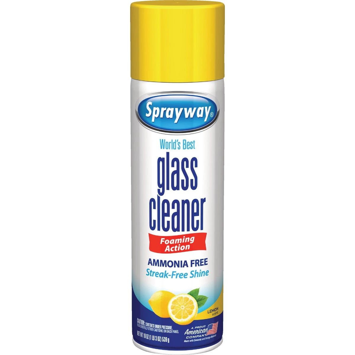 19 Oz. Lemon Glass Cleaner - Streakless Shine, Ammonia-free, Heavy-duty Foam