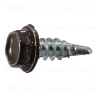 8 X 1/2 Inch Brown Zinc Hex Gutter Screws - Durable Fasteners For Gutter Installation