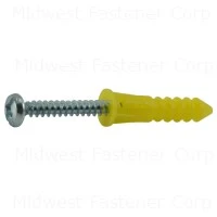No. 6 To 8 With Bit Plastic Ribbed Anchor Kit For Secure Fastening