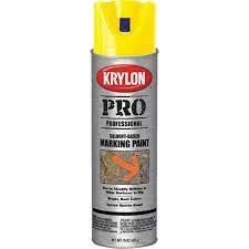 15 Ounce Krylon 7305 Apwa Yellow Professional Solvent Based Marking Paint Spray