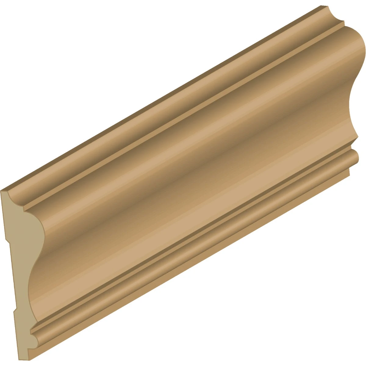 WM390 8 ft Chair Rail Molding - Decorative Wall Trim